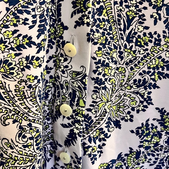 J. MCLAUGHLIN Womens XS paisley floral button up collard shirt long sleeve comfy - Picture 3 of 7